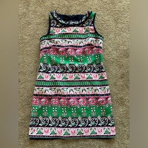 Talbots 10 Petite Floral Colorful Shift Dress